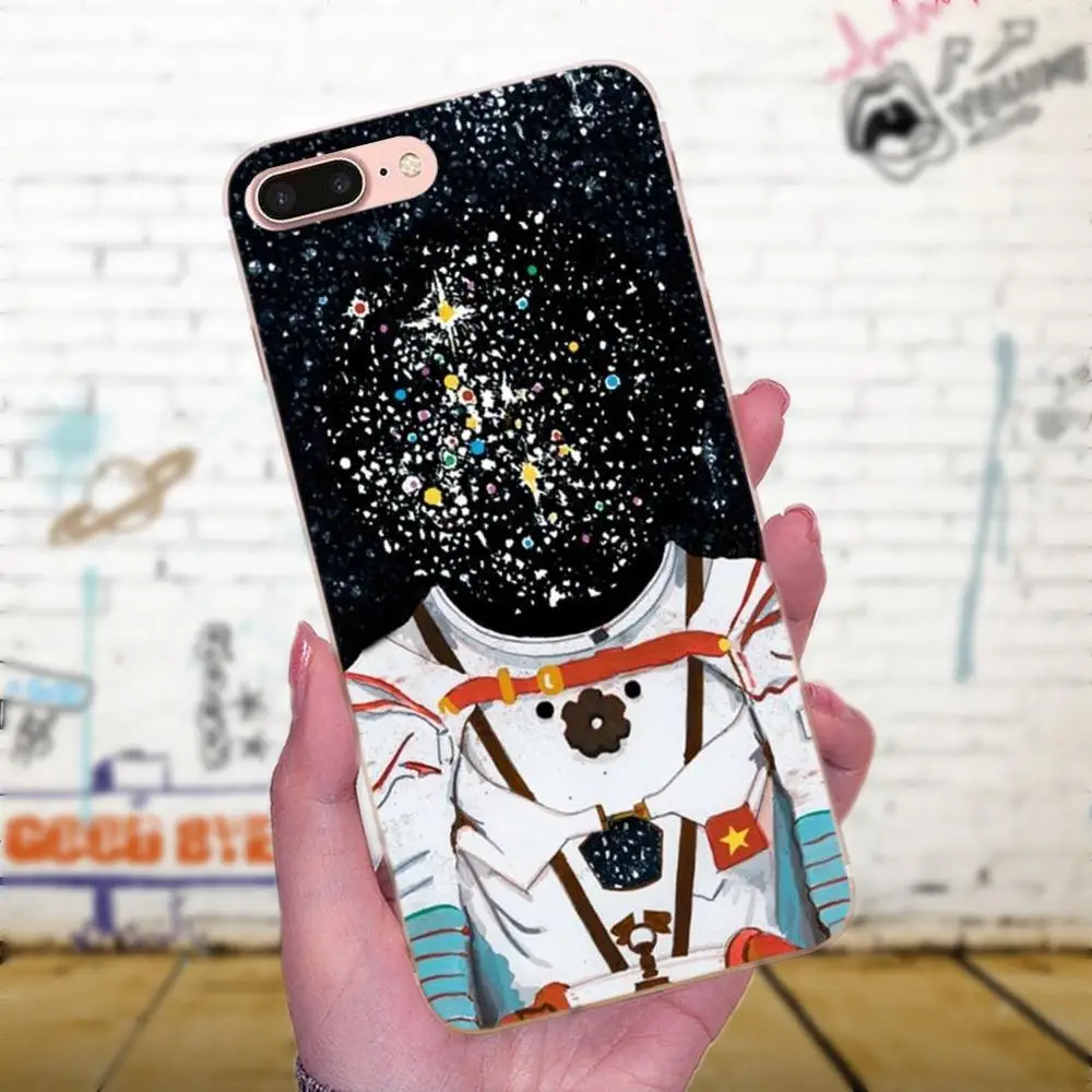 Умный телефон из ТПУ с космонавтом Love Moon для Huawei P7 Honor 4C 5A 5C 5X 6 6C 6A 6X 7 7X 8 9 V8 V10 Y3II Y5II
