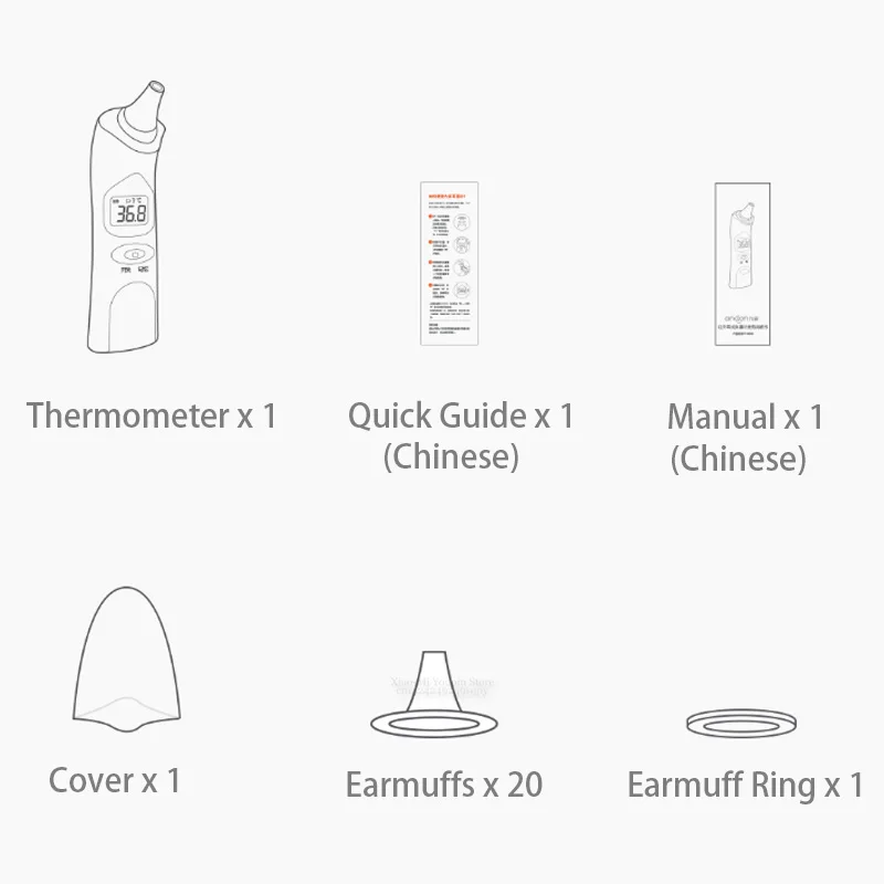 Xiaomi Mijia Andon Инфракрасный ушной цифровой термометр, инфракрасный термометр для детей, Экспресс-Тест температуры