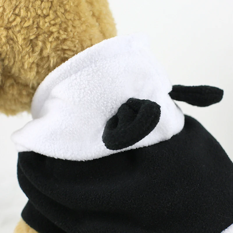 Одежда для милых кошек костюмы и собак флисовая Пижама с пандой щенка забавные