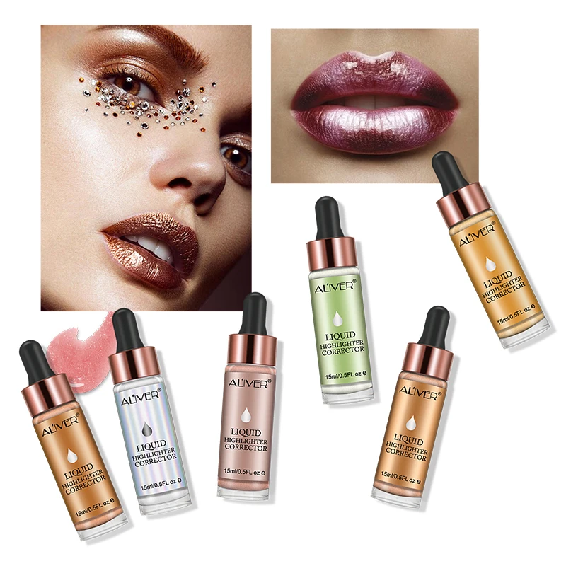 Аливер Жидкий Макияж хайлайтер крем консилер мерцающий Сияющий Алмазный макияж