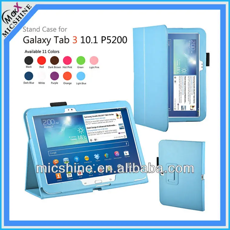 Gligle Stand leather case for Samsung Galaxy Tab 3 10.1 P5200/P5210 3G and wifi Edition cover 100pcs/lot | Компьютеры и офис