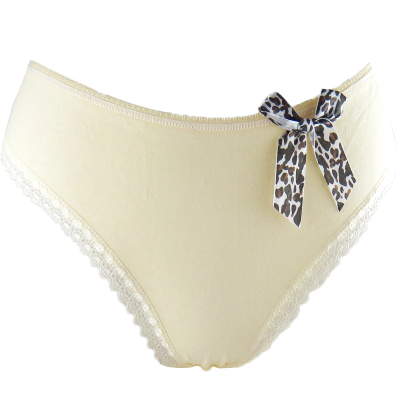 Набор из 4 хлопковых трусиков с низкой посадкой и бантиком женские трусики