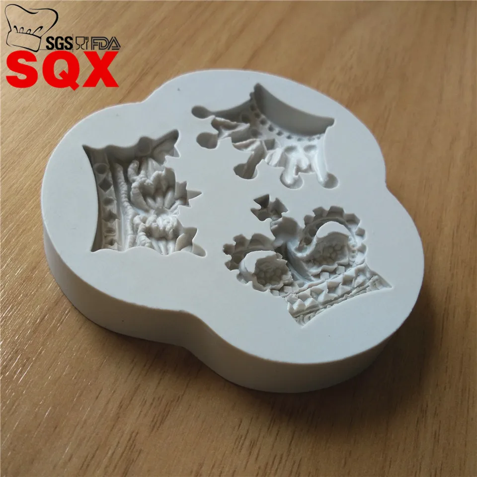 3 шт. силиконовые формы для выпечки в форме короны|soap moulds|fondant cake toolscake tools |