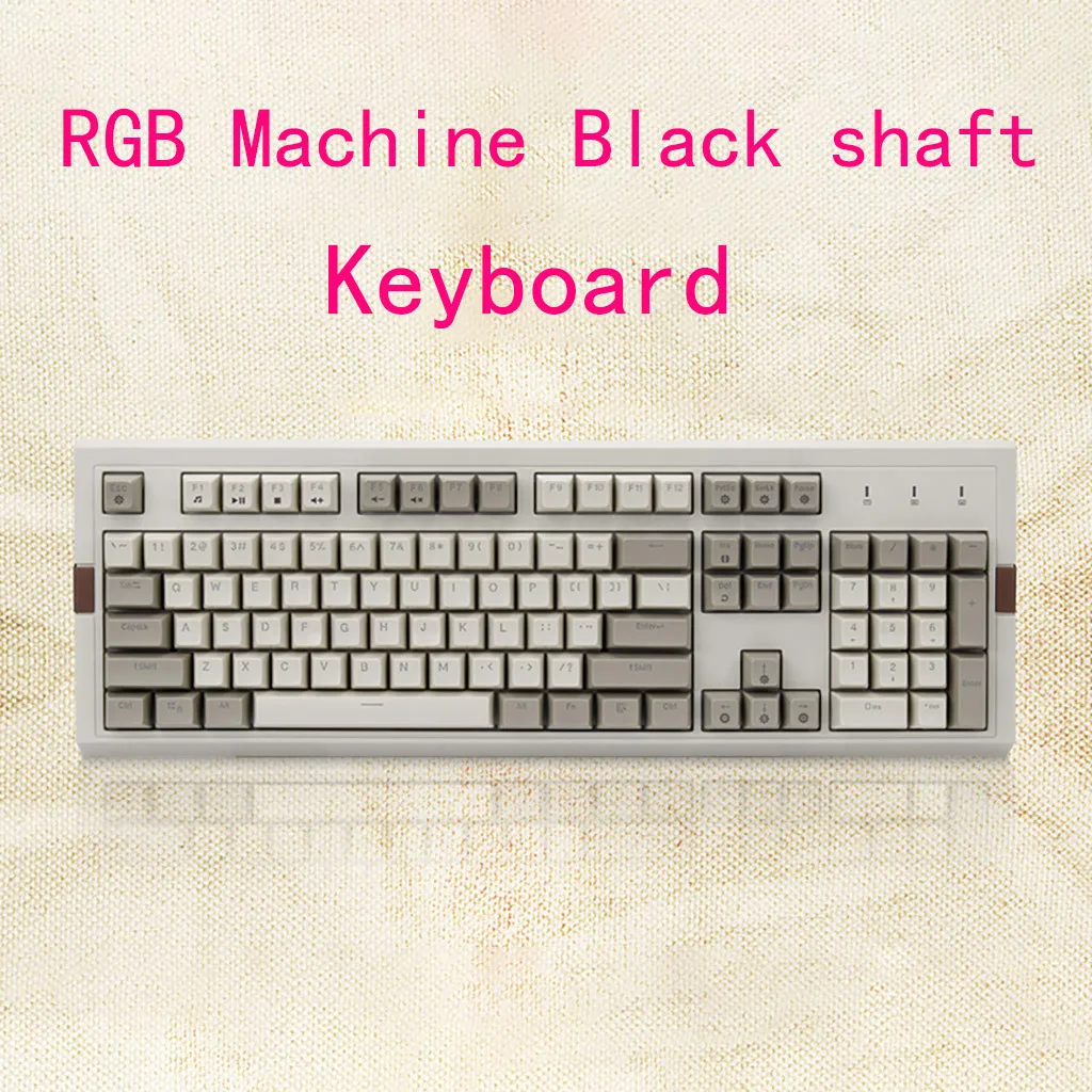 Механическая клавиатура USB Проводная игровая ретро RGB подсветка 104 клавиши Usb для