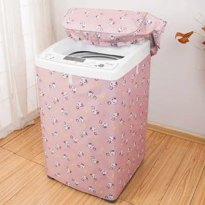 A pink cat Водонепроницаемый чехол для стиральной машины, пылезащитный чехол для стиральной машины из полиэстера, защитный чехол - Цвет: A pink cat