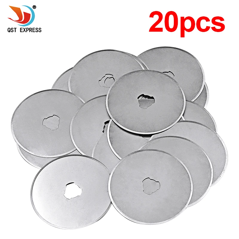 

20pcs 45mm Rotary Cutter Disc Blade Replacement Refill Blades Fabric Vinyl Paper Patchwork Leather Sewing Tools Circular Cut Kit