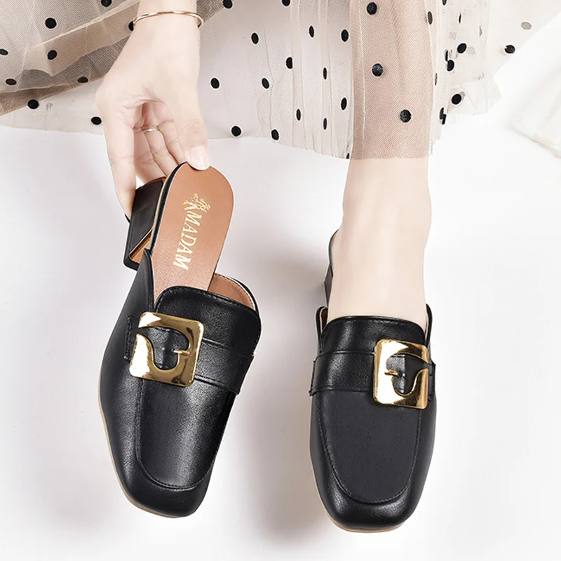 Женские модные удобные лоферы без застежки с металлическими украшениями