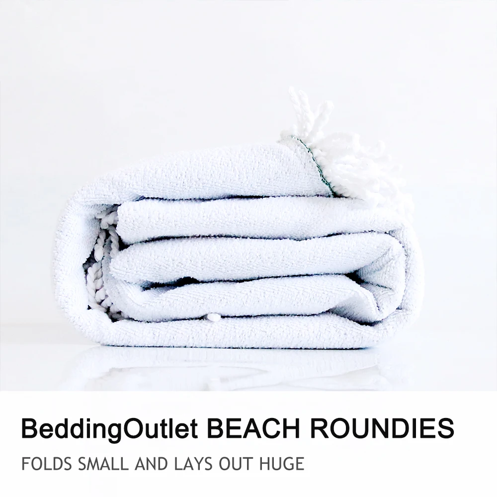 Большое круглое пляжное полотенце BeddingOutlet с кисточками для детей органическое