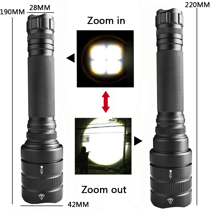 Litwod Z20 XHP70.2 XHP50 zoom Тактический мощный светодиодный фонарик Фонарь для