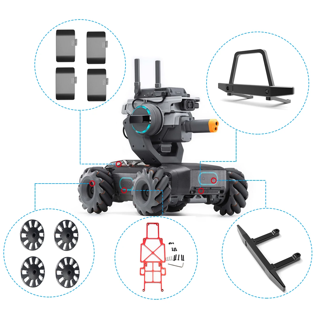 Защитный чехол для переднего и заднего бампера DJI RoboMaster S1 алюминиевый сплав 5 в