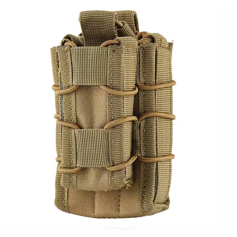 Tan Molle система Тактический Подсумок нейлон двойной слой картриджный мешочек страйкбол охота военные аксессуары сумка - Цвет: Tan