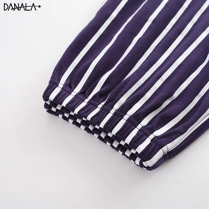 Женский Повседневный пижамный комплект DANALA из хлопка с принтом животных и