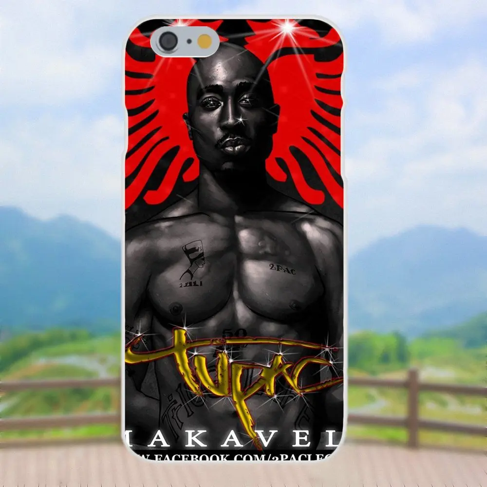 Мягкий термополиуретановый чехол Coque 2pac для телефона с изображением Тупака