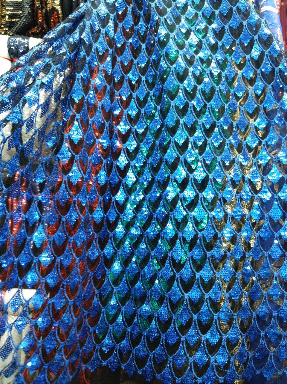 Африканская французская кружевная ткань с блестками большое французское