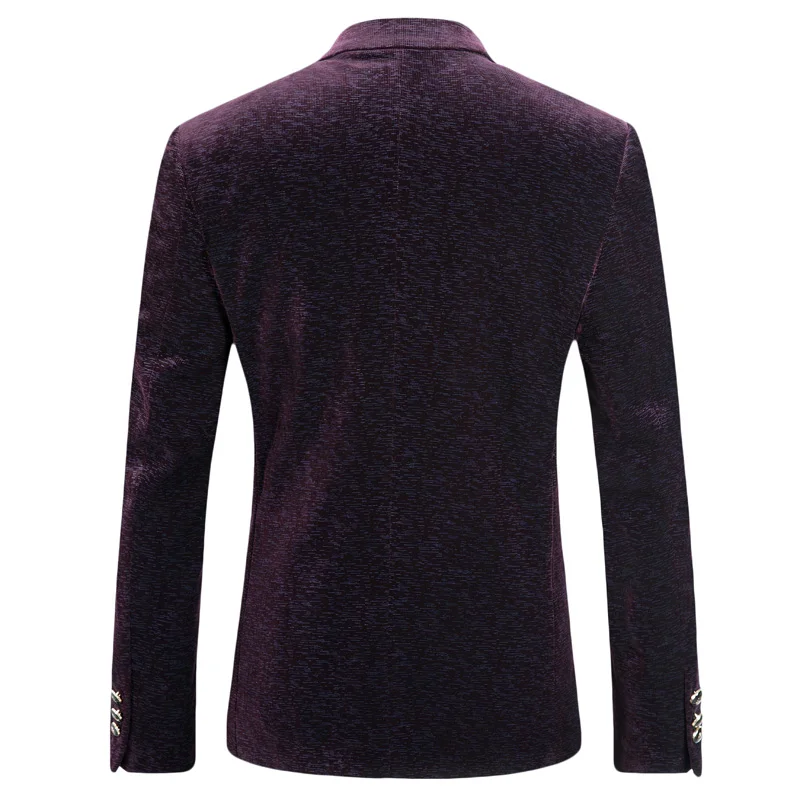 Для мужчин Блейзер костюм Повседневное с длинными рукавами вельвет Slim Fit тонкими