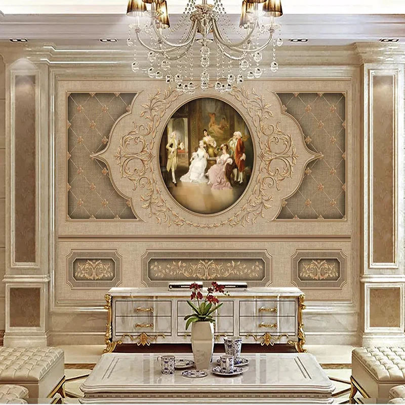 Европейские Роскошные фотообои в стиле ретро настенные 3D обои для стен гостиной