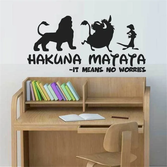 HAKUNA Матата Король Лев цитата Симба Тимон Пумба наклейки на стену дети спальня