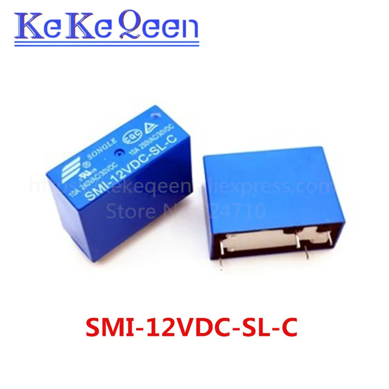 Реле питания SMI-05VDC-SL-C SMI-12VDC-SL-C SMI-24VDC-SL-C 5 в 12 В 24 10 А 5PIN реле группа нормально