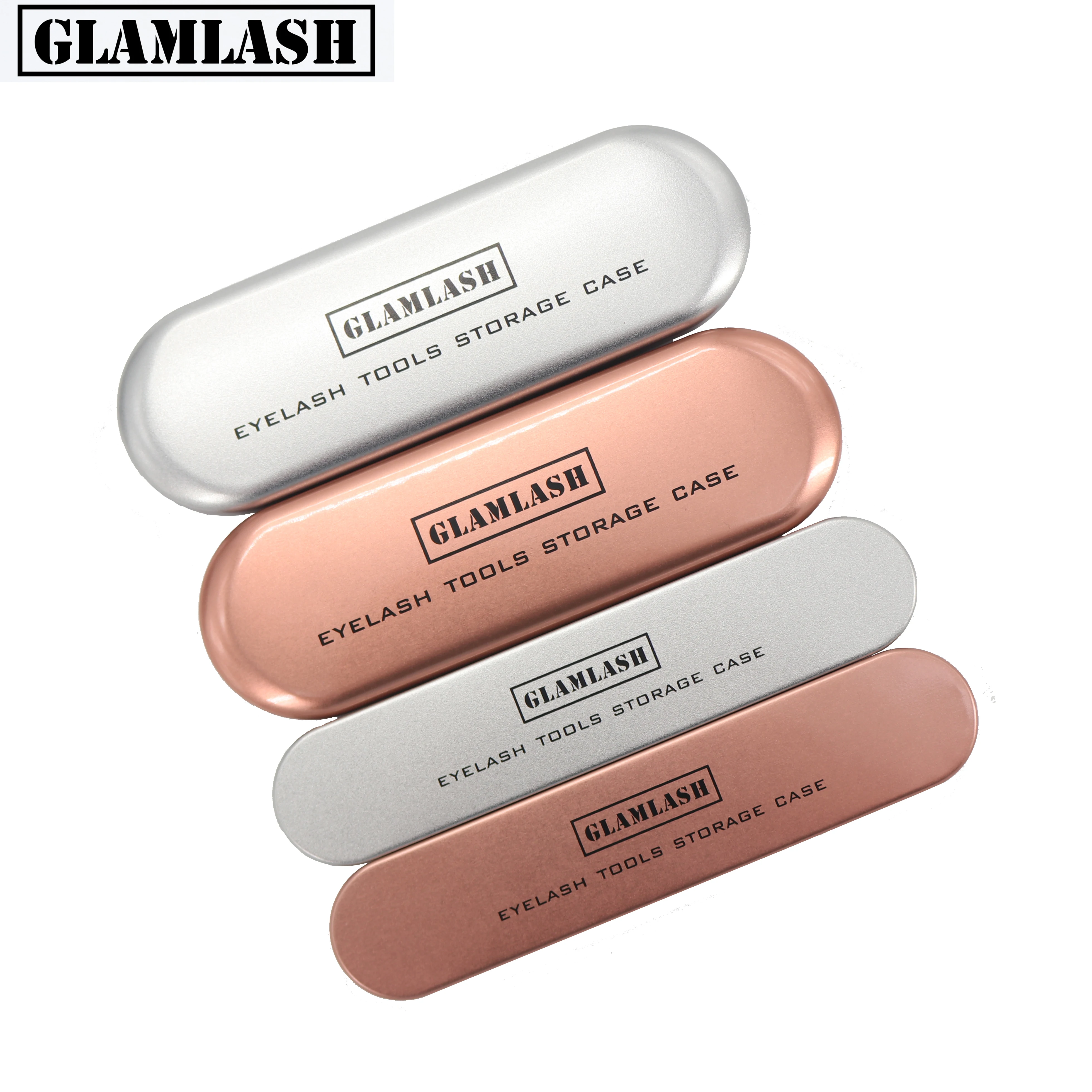 GLAMLASH Портативный ресниц Пинцет чехол розовое золото/серебро ящик для хранения