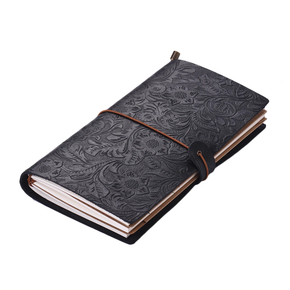 Antique Embossed Notebook Diary Leather Travel Journal Bound Refillable Daily Notepad Lined Blank Grid Paper Business Office | Канцтовары