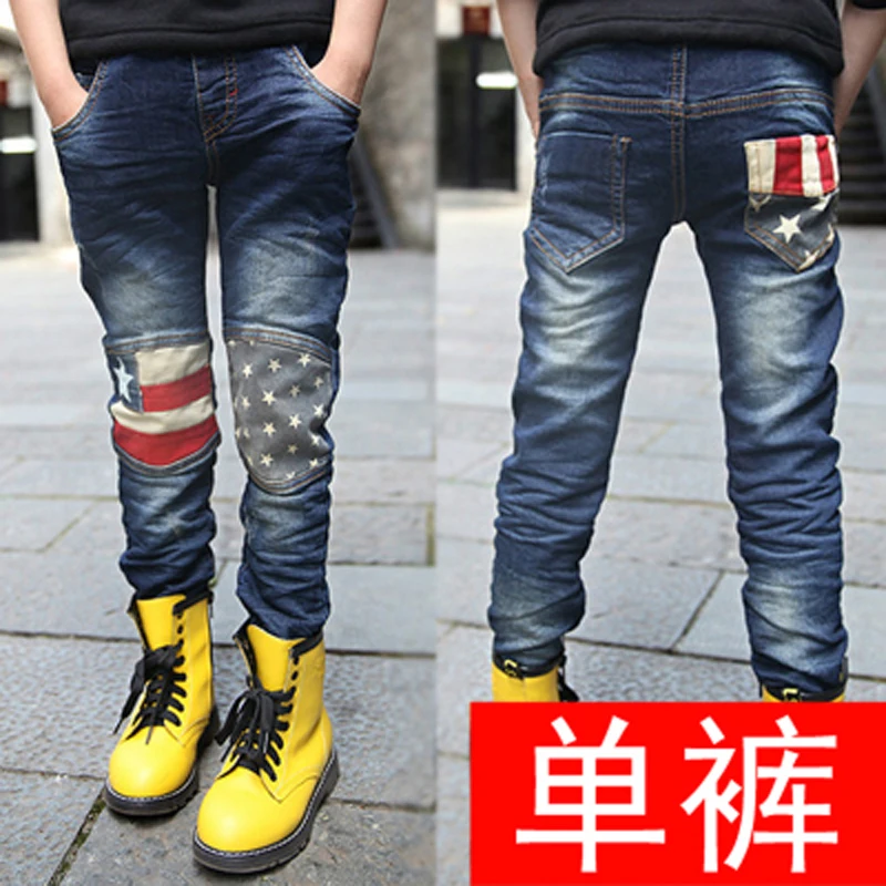 Детская одежда детские джинсовые брюки для мальчиков джинсы на весну осень