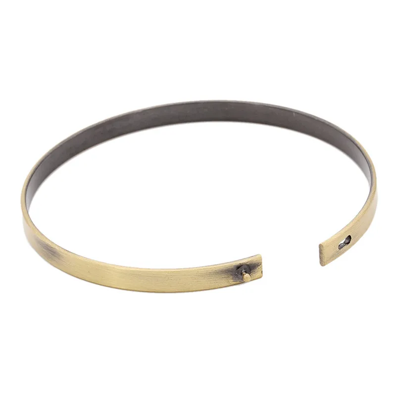 

Antique Bronze Bracelet Bangle Simple Style Bracelets Plain with Barrel Clasp Charms Bracelet Accessories for Women K0679