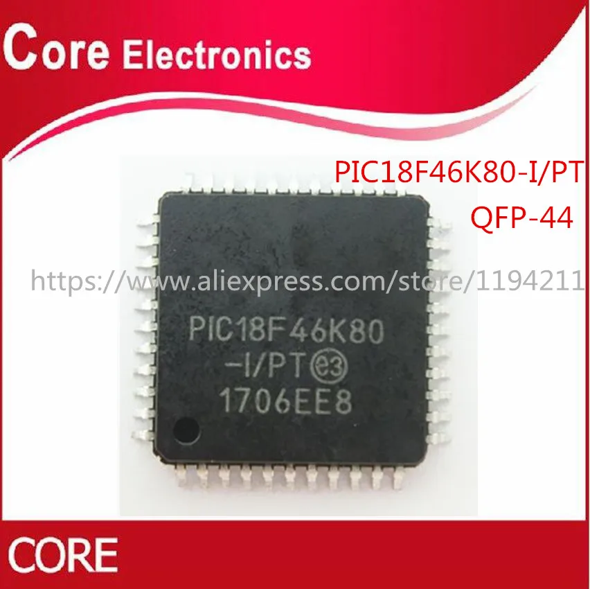 10 шт./лот PIC18F46K80 I/PT 18F46K80 MCU 8BIT 64KB FLASH TQFP44|Интегральные схемы| |