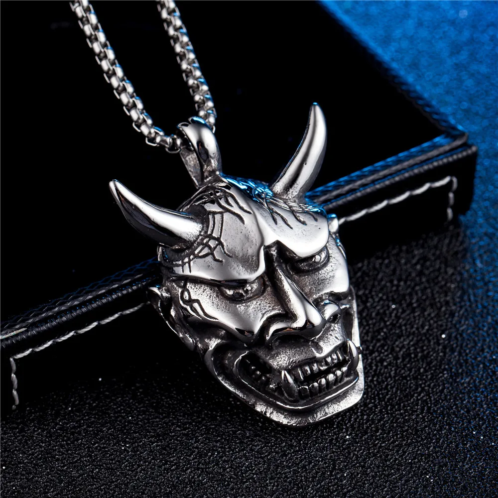 Злые они из нержавеющей стали Hannya искусственный кошелек коннектор
