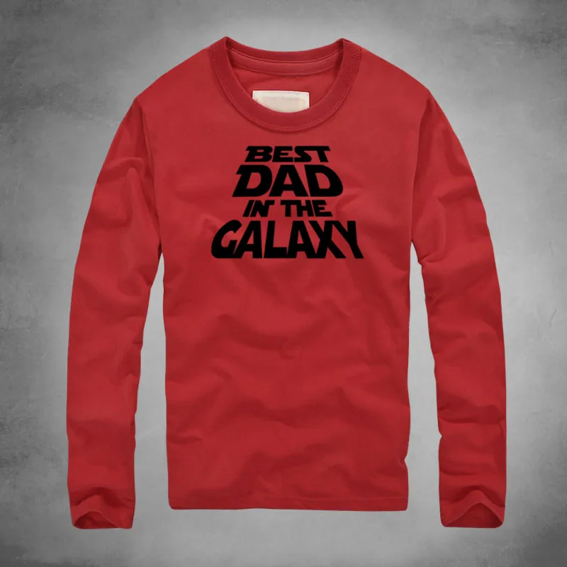 Лучший папа когда либо футболка Father's Day полный Длинные рукава летние Для мужчин