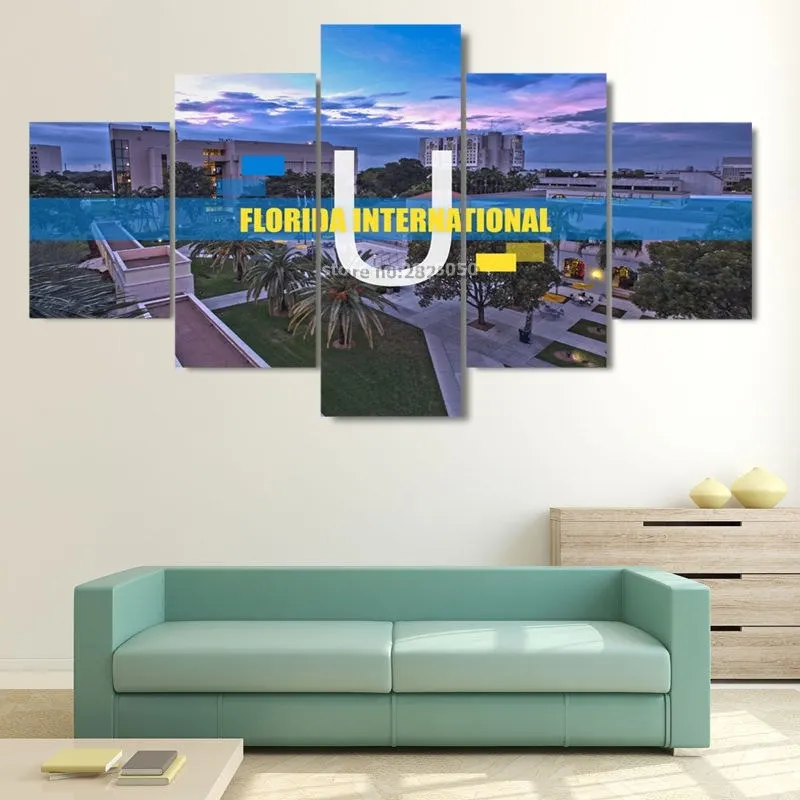 

Modern Decorative Home Decor Picture 5 Pieces Florida International Landscape Canvas Painting Pictures Modular Picture Unframed