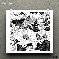 flowers transparent clear stamp for scrapbooking rubber stamp seal paper craft clear stamps for card making 685