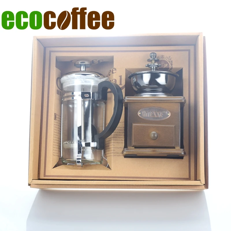 Набор для бариста Ecocoffe Кофеварка одна кофемолка французская Press350ML Подарки Для