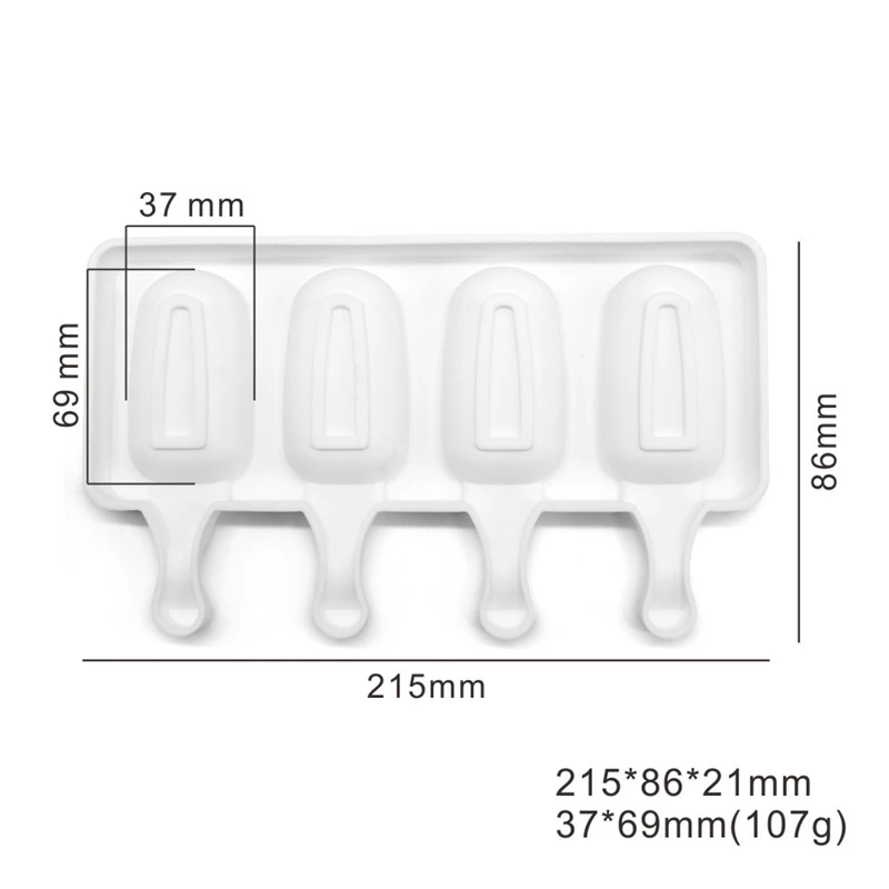 1 шт. силиконовые формы для эскимо домашняя Пищевая силиконовая форма мороженое