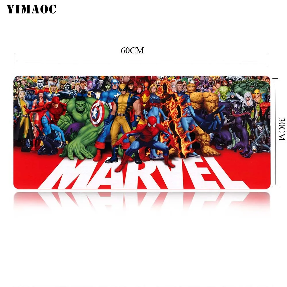 MP7 30x60cm YIMAOC Мстители Endgame Marvel Коврик Для Мыши Компьютерный коврик для мыши Противоскользящий натуральный каучук игровой коврик для мыши 30x60 см - Цвет: MP7 30x60cm