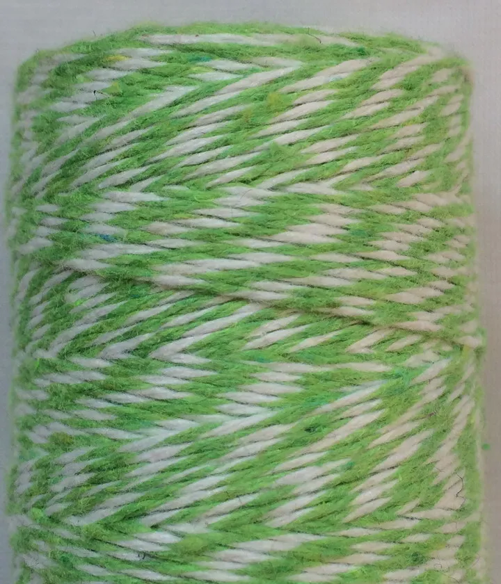 1 шт двойной цветной хлопковый шпагат тонкий 4ply шпагат(110 ярдов/катушка) поделки из шпагата 22 вида цвета оптом по EMS - Цвет: lt green white