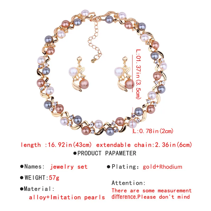 QDN6209 Европейский классический Collana Стразы ожерелье серьги наборы колье Femme