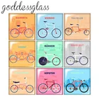 Новый красивый велосипед 12 мм20 мм25 мм30 мм квадратный фото стекло кабошон демонстрация Плоская задняя поверхность изготовление FB0268