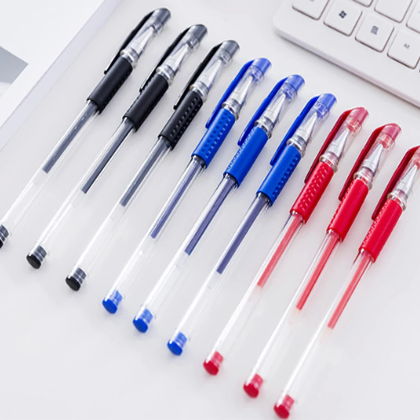 3 шт./лот нейтральная стандартная красная синяя черная гелевая ручка 0 5 мм