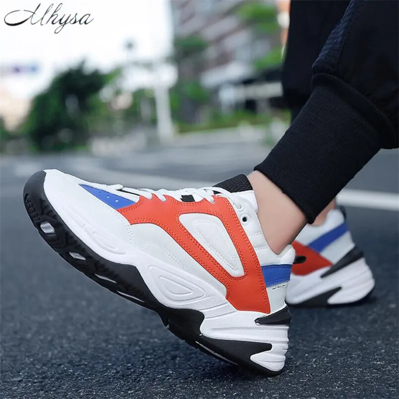 Mhysa 2018 Spring and Autumn New Men shoes fashion round Lace-up leather light breathable men casual sneakers S1076 | Обувь