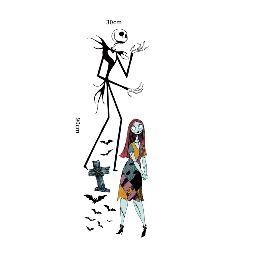 Halloween Witch Background Decorated Home Living Room Bedroom Wall Stickers Grim Reaper pegatinas de pared 18Sep | Дом и сад