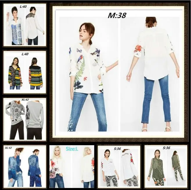 Весенне осенние рубашки с длинными рукавами в Испании 2019| |