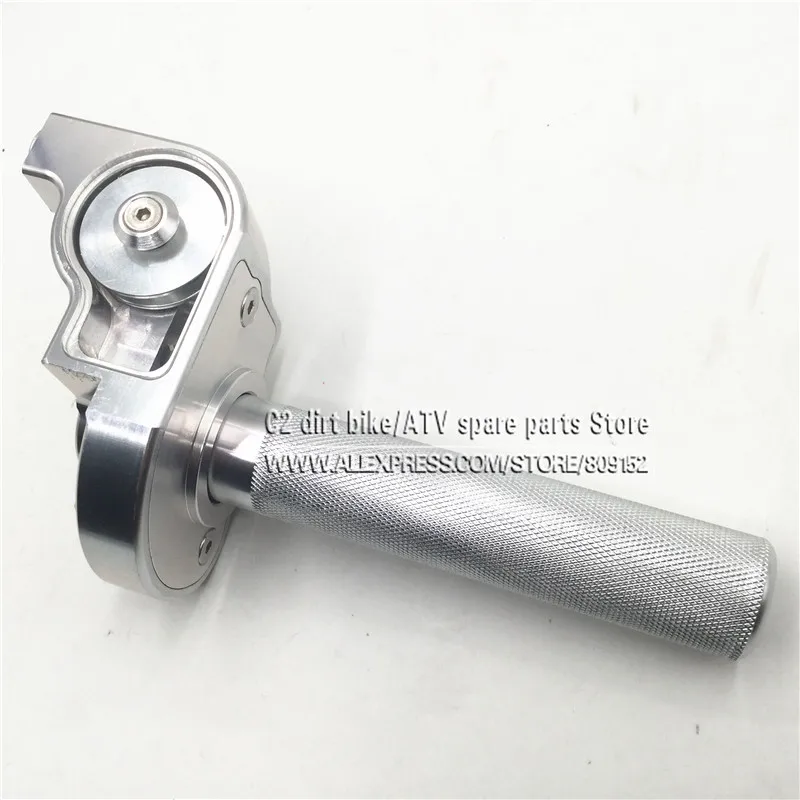 Silver 22 мм руль CNC алюминиевый дроссель рукоятка Быстрый Твистер оседает Для CRF50 70 110 IRBIS 125 250 грязь велосипед мотоцикл мотокросс - Цвет: Silver