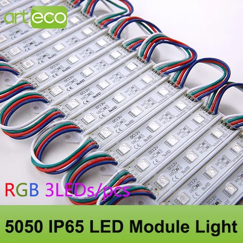 

DC12V 5050 3Leds LED Module IP65 waterproof 5050 RGB led modules lighting,20PCS/Lot