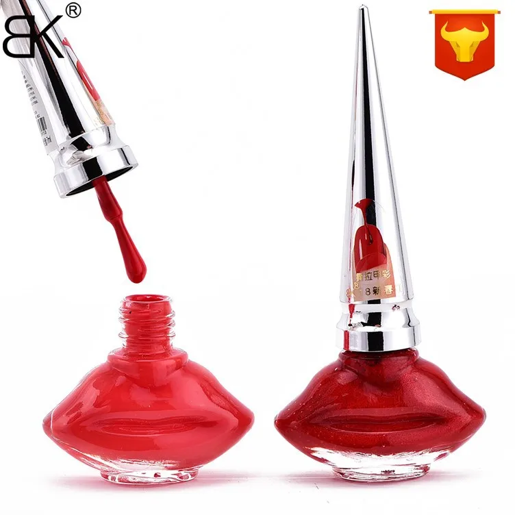 Женский лак для ногтей BK Быстросохнущий Блестящий телесный и красный ногтей|red nail