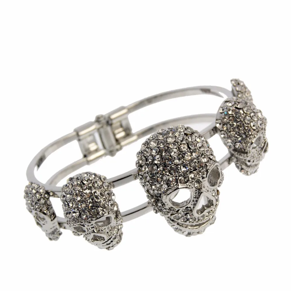 Четыре цвета для женщин дружбы цепи цепочка с черепами мужской браслет 316L