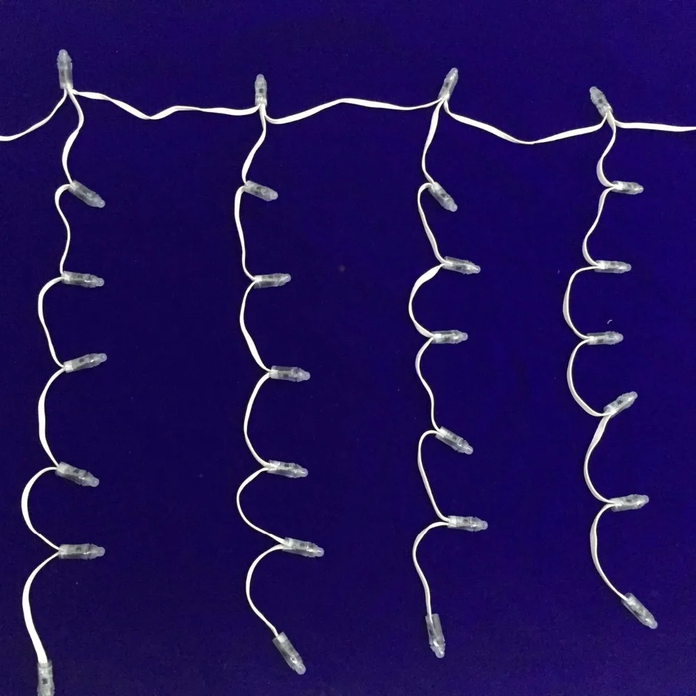 Адресуемые 7 узлов * 10 капель LE RGB полный цвет Icicles string DC12V WS2811 контролируется