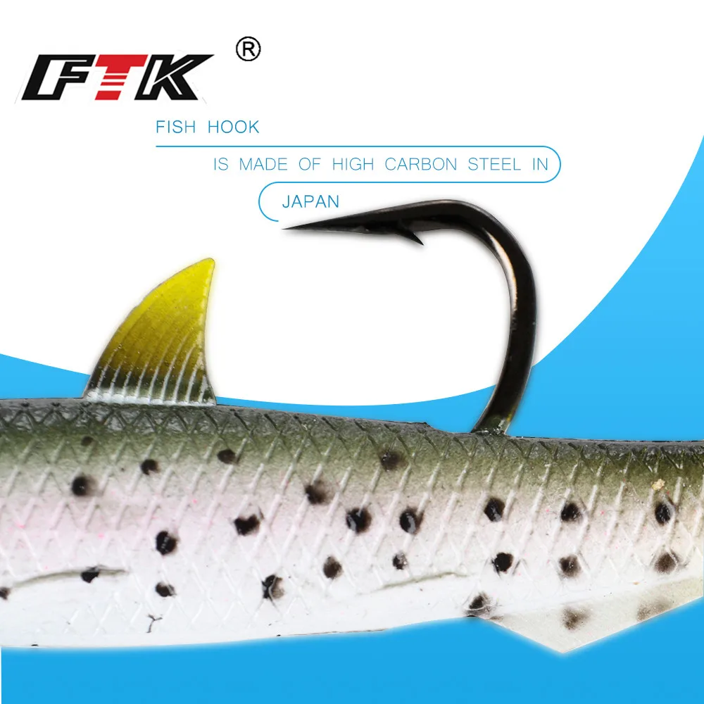 Мягкая приманка FTK 30 г/40 г морской окунь карп рыболовный джиг воблеры в виде