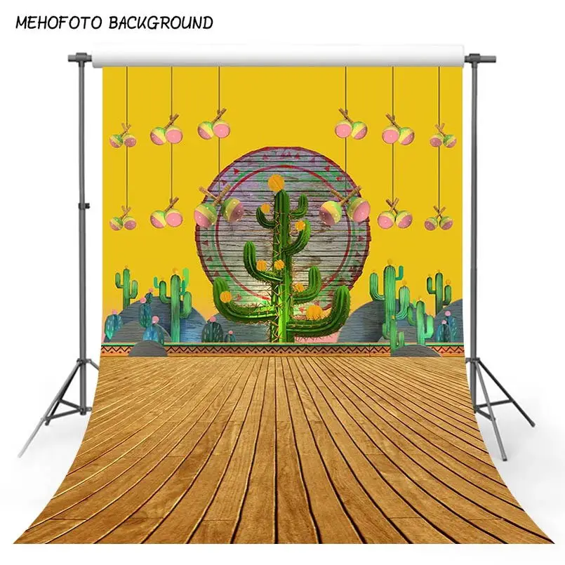 5x7 фоны для фотосъемки оранжевый пустынный кактус зеленые деревья фотостудии
