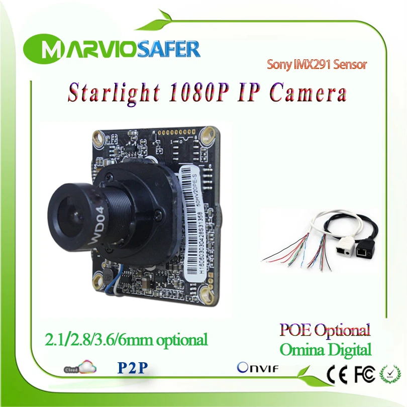 2 8/3 6/6/8 мм объектив M12 2MP 1080 P FULL HD Starlight sony IMX291 Сенсор сети CCTV IP Камера модуль