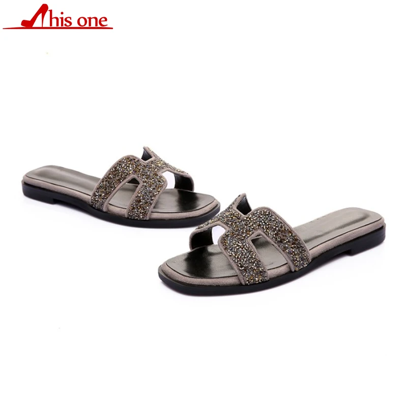 Лидер продаж 2018 женские тапочки из коровьей кожи Пляжная Нескользящая женская